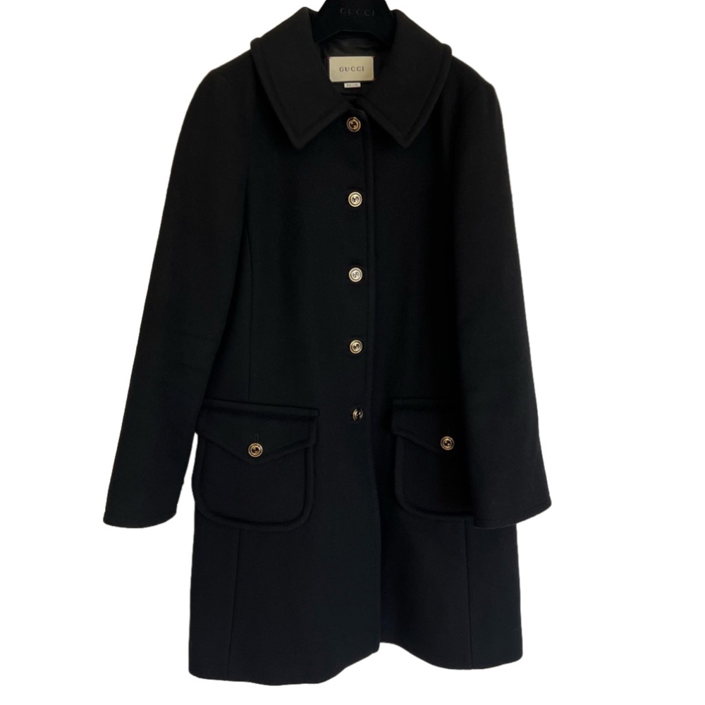 Gucci GG Button Wool Coat - Picture 3 of 15